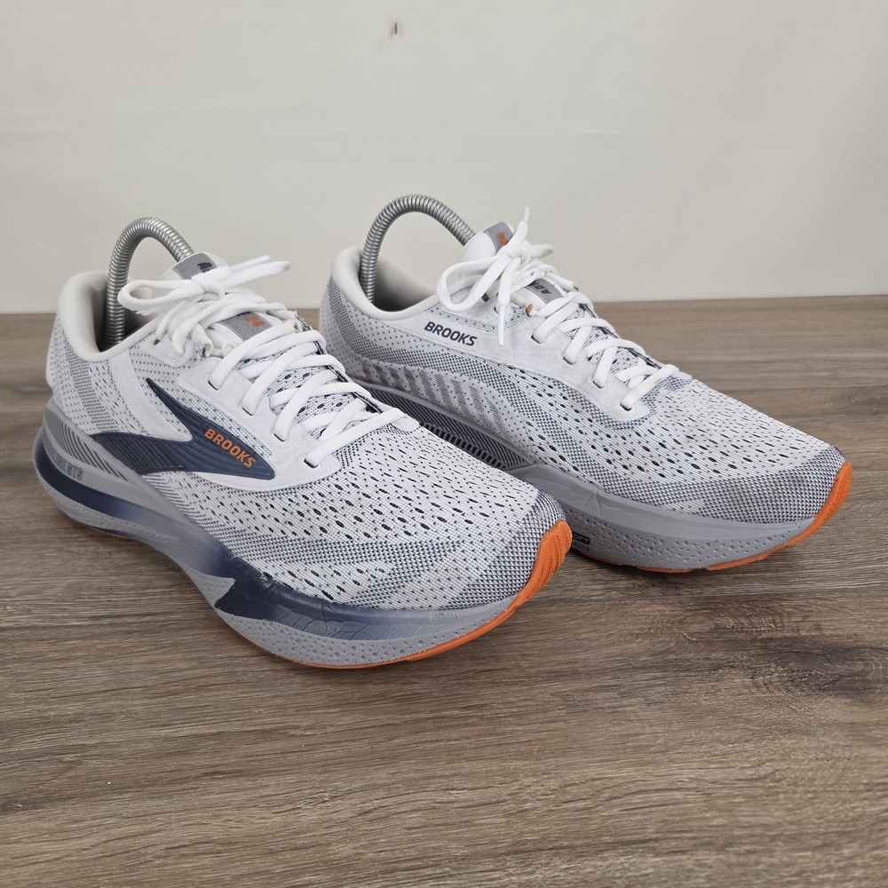 Brooks Adrenaline GTS 24 Gray Orange Running Shoes 1104371D129 Men's Sz 9.5